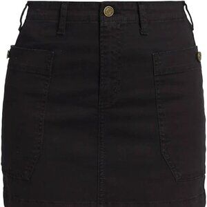 Frame  Stretch-Cotton Cargo Miniskirt